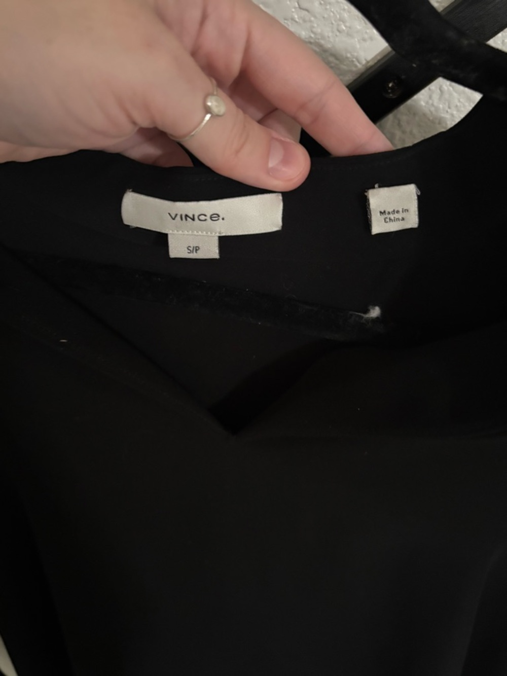 Vince Black Mock Neck Mini Dress S Long Sleeve Minimalist Chic Work - Picture 3 of 5